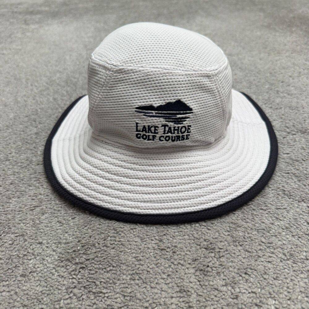Ahead Performance Lake Tahoe Golf Course Bucket Hat Mens OSFM White Navy Blue